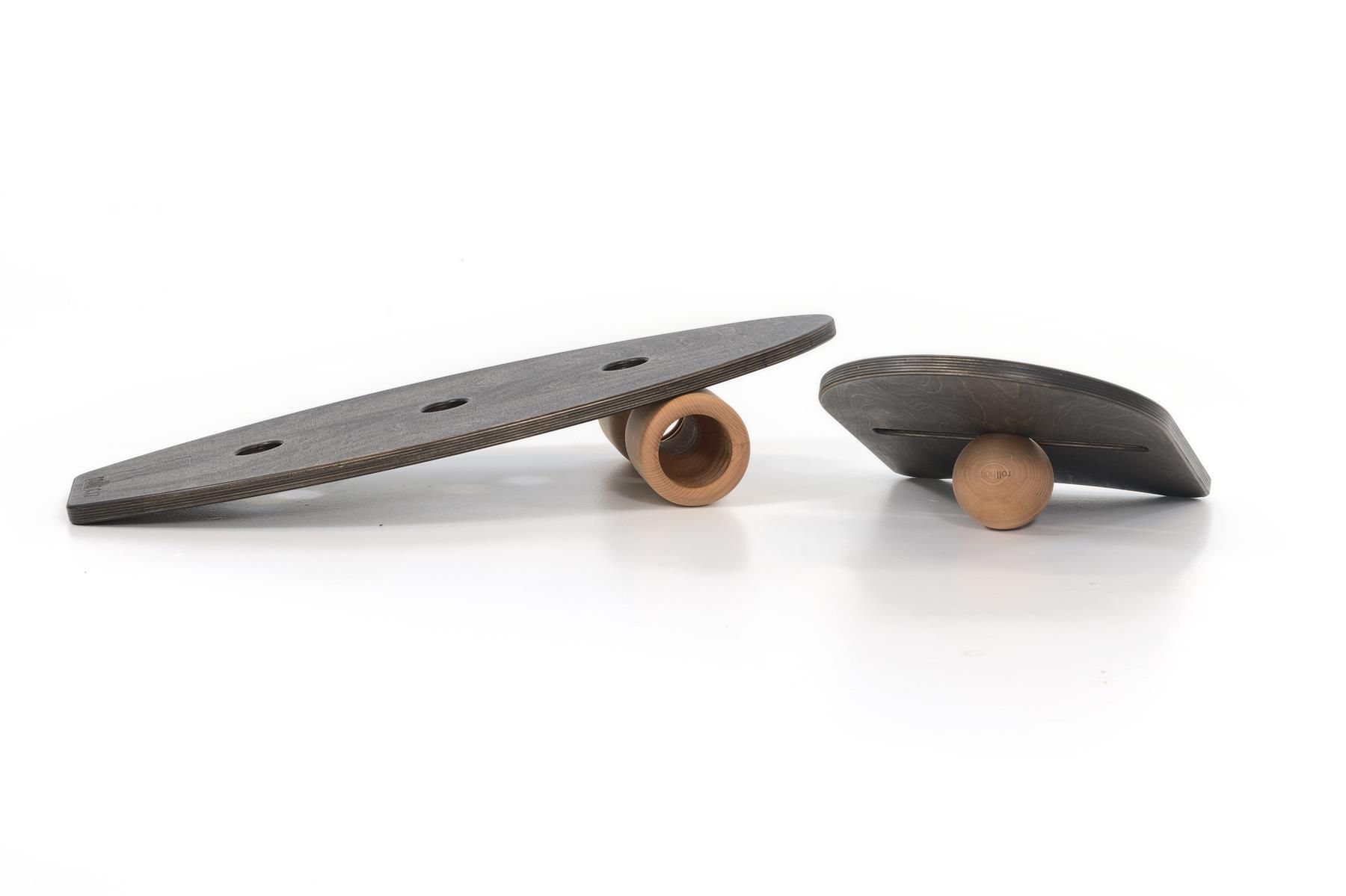 balance-board-rollholz-rollbrett-schwarz.jpg Rollholz Balance Board Set groß