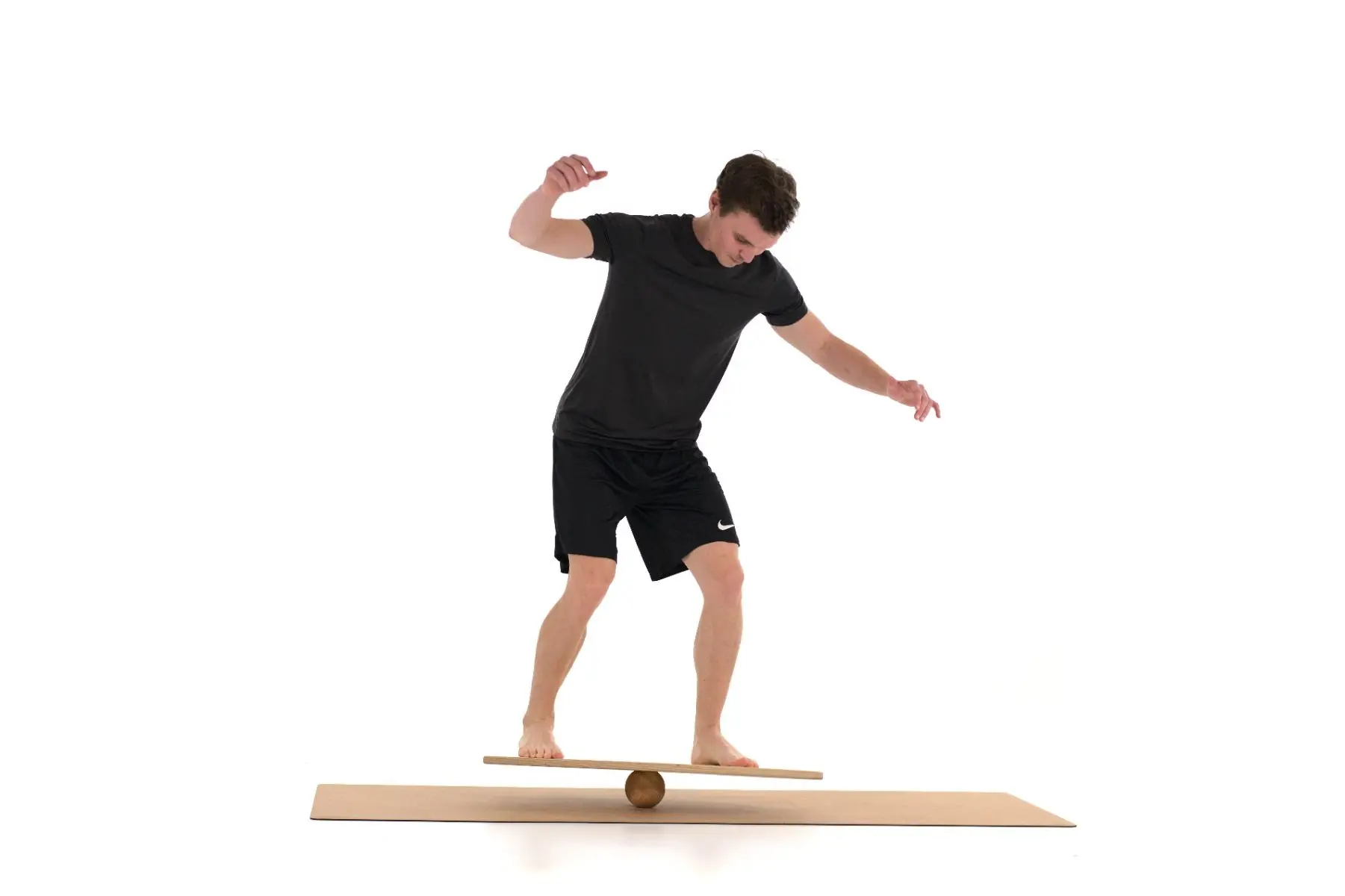 Rollbrett Set klein Buche dunkel
