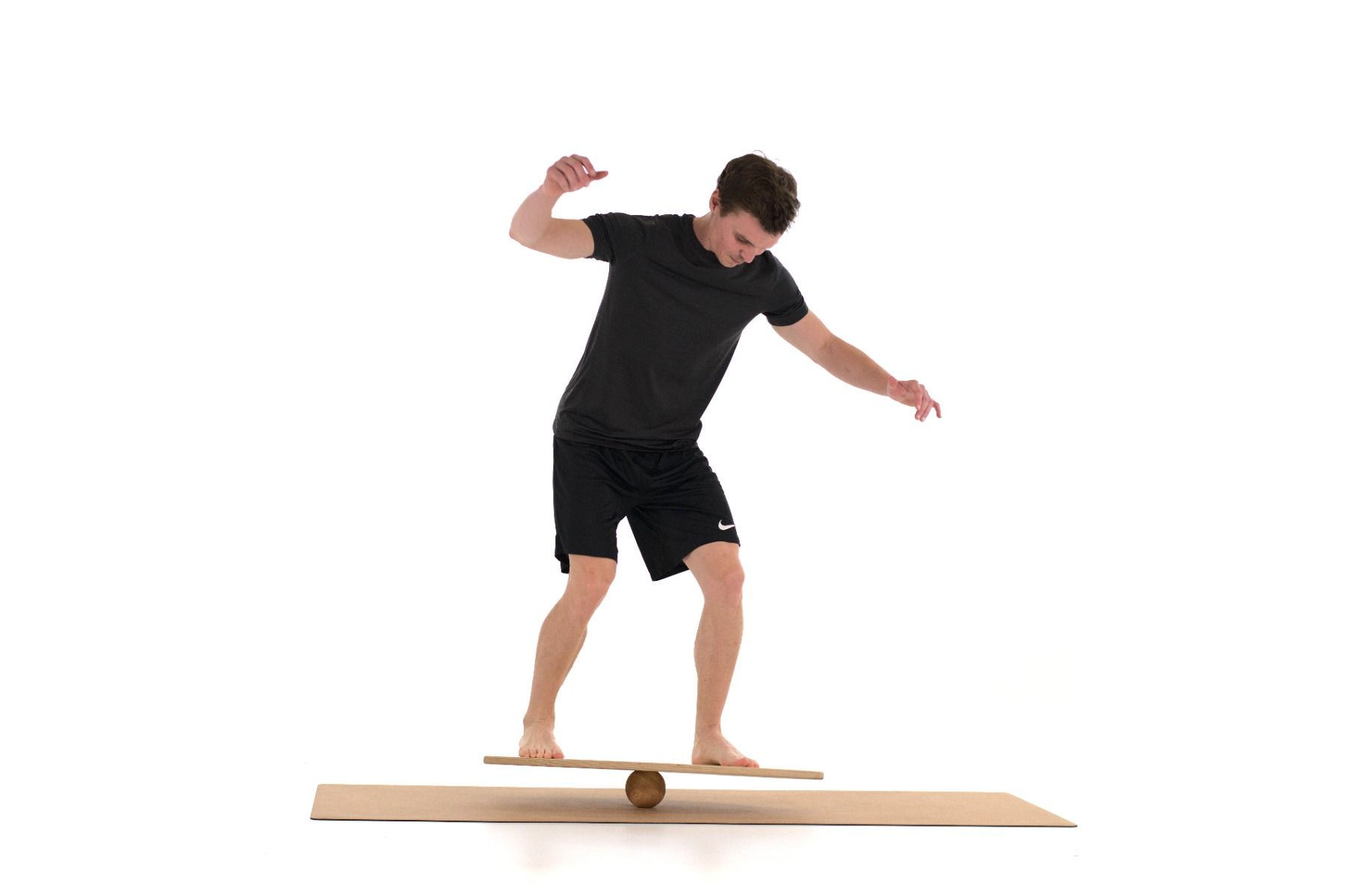 Rollbrett Set klein Buche dunkel