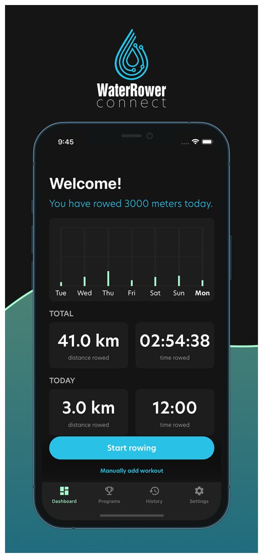 Screenshot aus der Waterrower Connect App