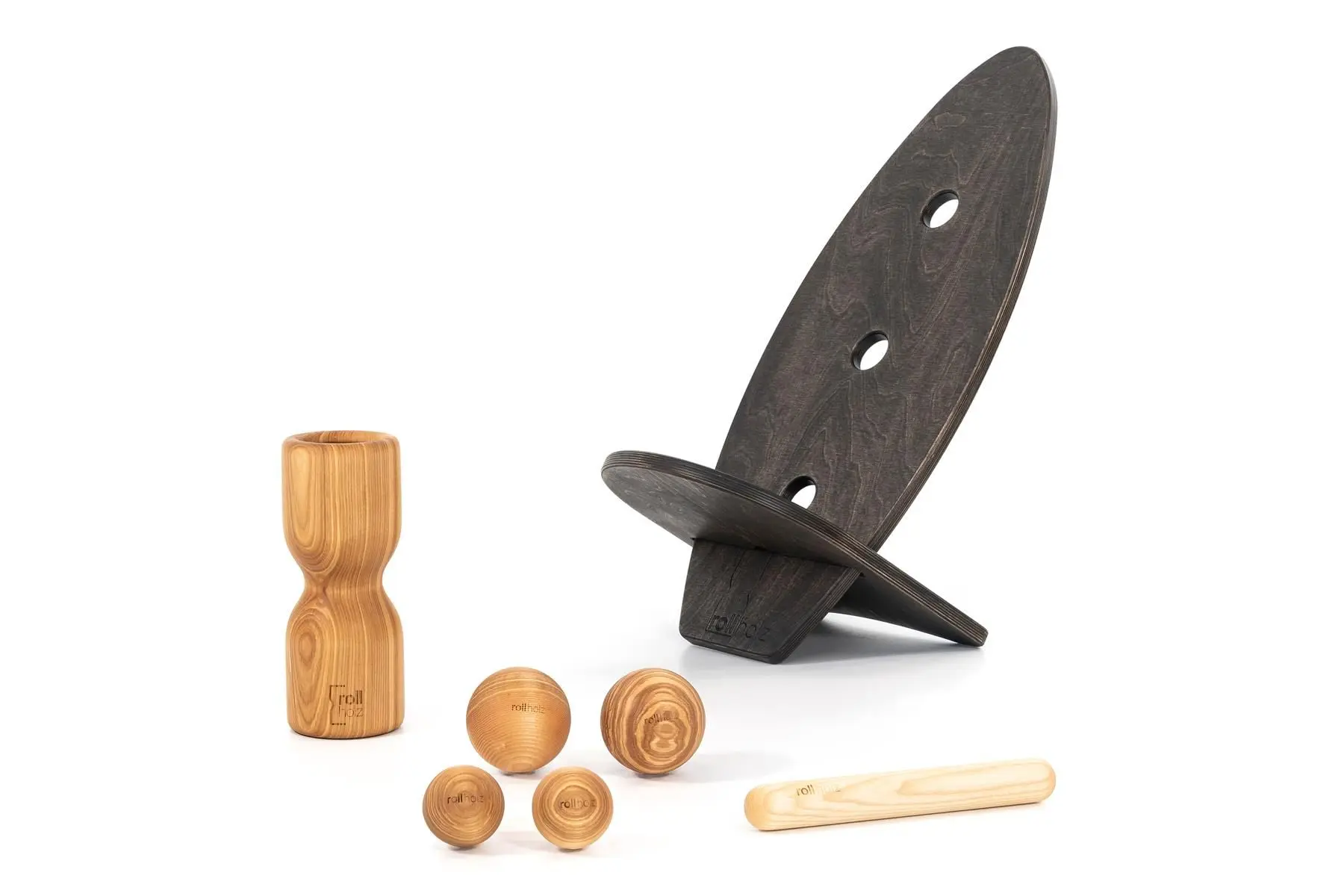 Rollholz Balance Board Set groß Rollholz Balance Board Set groß